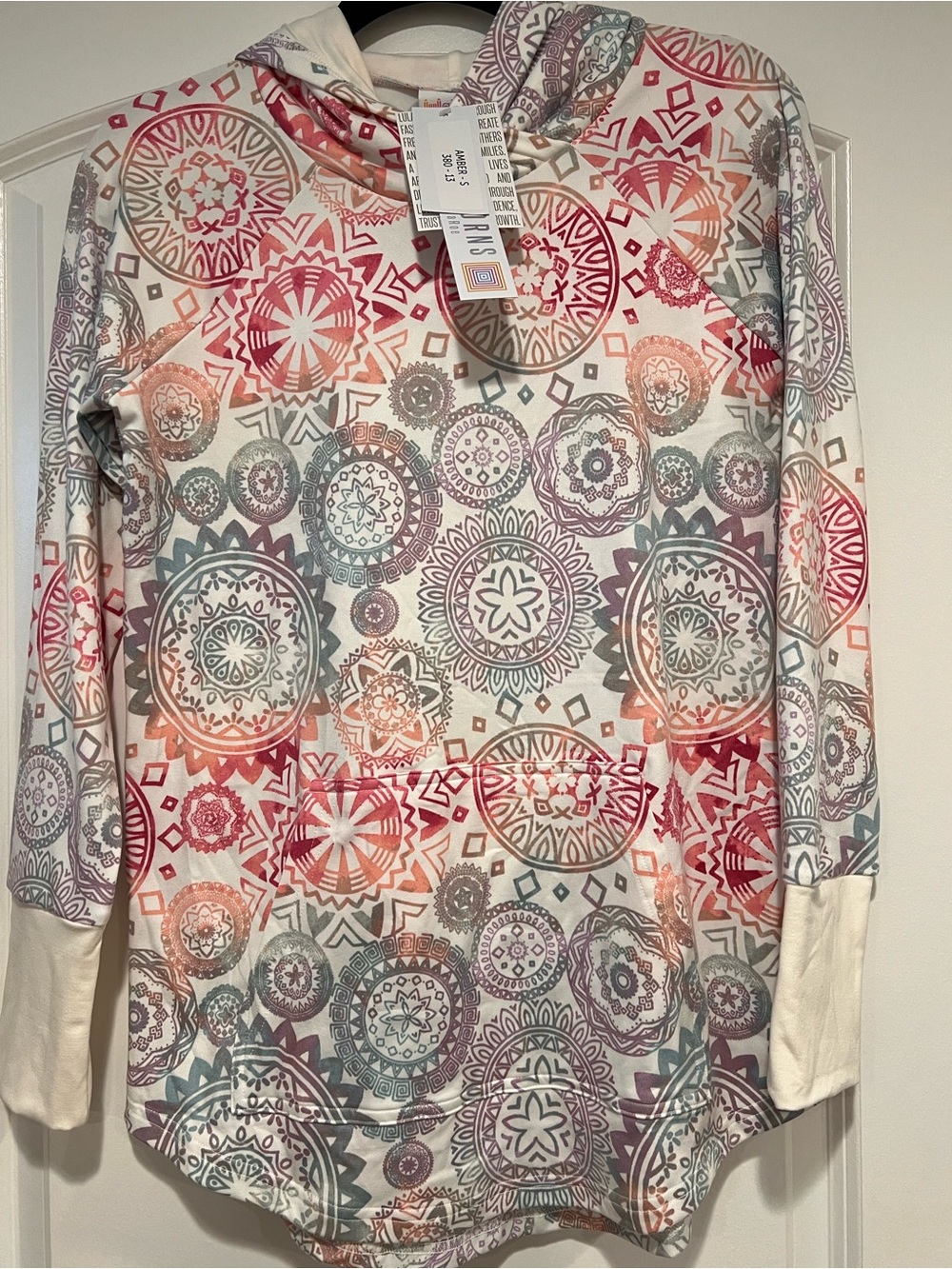LuLaRoe Small Mandala print Amber Hoodie